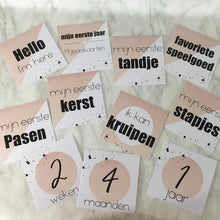Afbeelding in Gallery-weergave laden, Mijlpaalkaarten baby 'mijn eerste jaar' ROOS