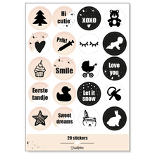 Afbeelding in Gallery-weergave laden, Stickervel -set van 4 zwanger & baby - ROOS