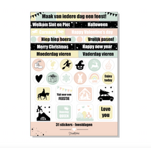 Afbeelding in Gallery-weergave laden, Stickervel -set van 4 thema's-