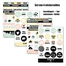 Afbeelding in Gallery-weergave laden, Stickervel -set van 4 thema's-