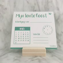Afbeelding in Gallery-weergave laden, Uitnodiging Lentefeest MINT (Set van 5 stuks)
