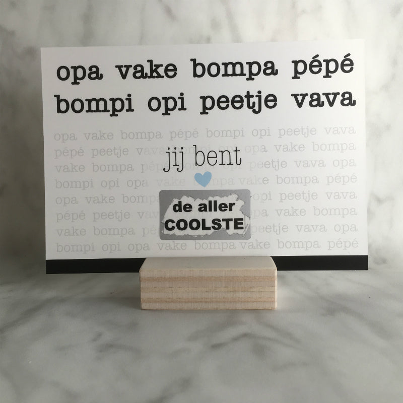 Kraskaart - Opa vaka bompa pepe bompi opa peetje vava