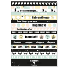 Afbeelding in Gallery-weergave laden, Stickervel -set van 4 zwanger &amp; baby - ROOS
