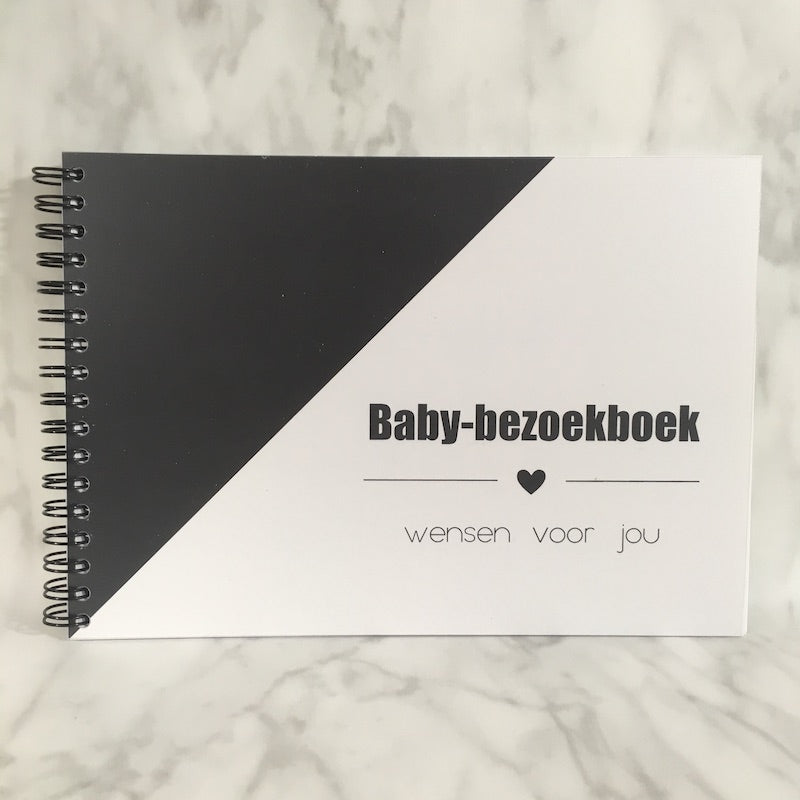 Invulboek 'Babybezoekboek' ZWART
